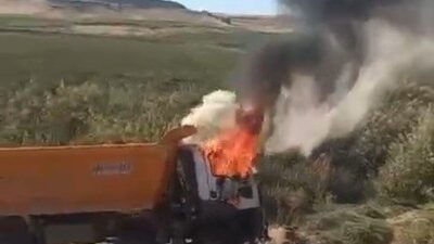 Gıyasettin TETİK-Seyfettin EKEN/ÇINAR (Diyarbakır), – DİYARBAKIR’ın Çınar ilçesinde alev alıp