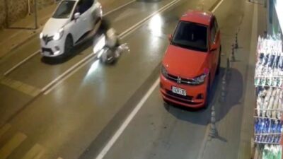 Mehmet YİRUN/TEKİRDAĞ, – TEKİRDAĞ’ın Muratlı ilçesinde, caddeye dökülen yağ nedeniyle