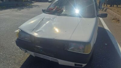 Emre SAÇLI/SALİHLİ (Manisa), – MANİSA’nın Salihli ilçesinde, yolun karşısına geçerken