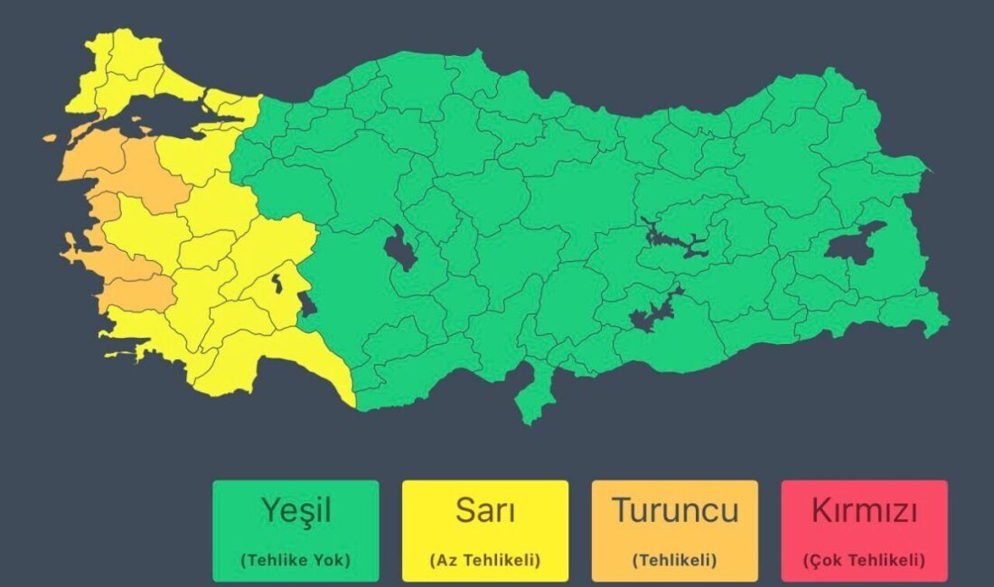 ANKARA, – İÇİŞLERİ Bakanlığı, Muğla, Aydın ve İzmir için ‘turuncu’
