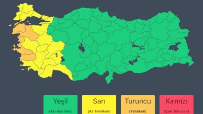 ANKARA, – İÇİŞLERİ Bakanlığı, Muğla, Aydın ve İzmir için ‘turuncu’