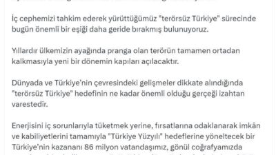 ANKARA, – AK Parti Genel Başkan Vekili Efkan Ala, terör