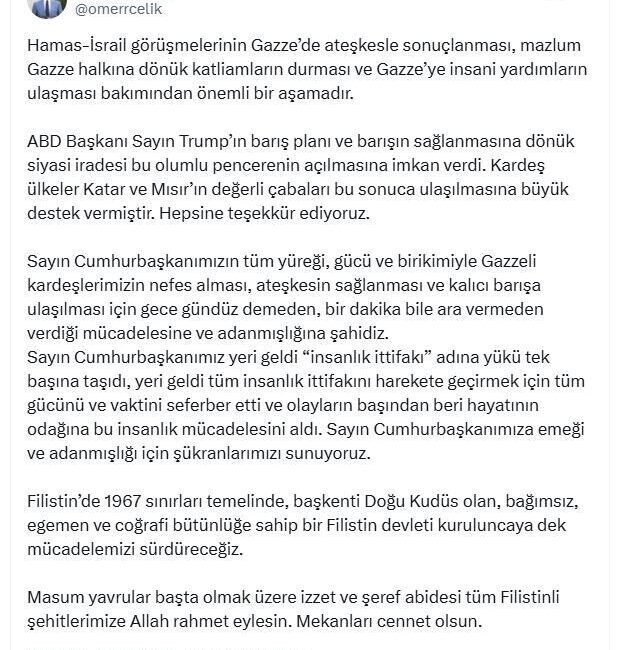 ANKARA, – AK Parti Genel Başkan Yardımcısı ve Parti Sözcüsü
