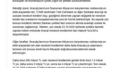 ANKARA, – TİCARET Bakanı Ömer Bolat, “Finansman imkanların çeşitlendirilmesi başta