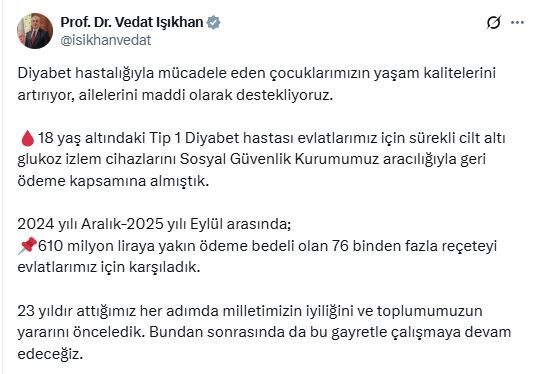 ANKARA, – ÇALIŞMA ve Sosyal Güvenlik Bakanı Vedat Işıkhan, Sosyal
