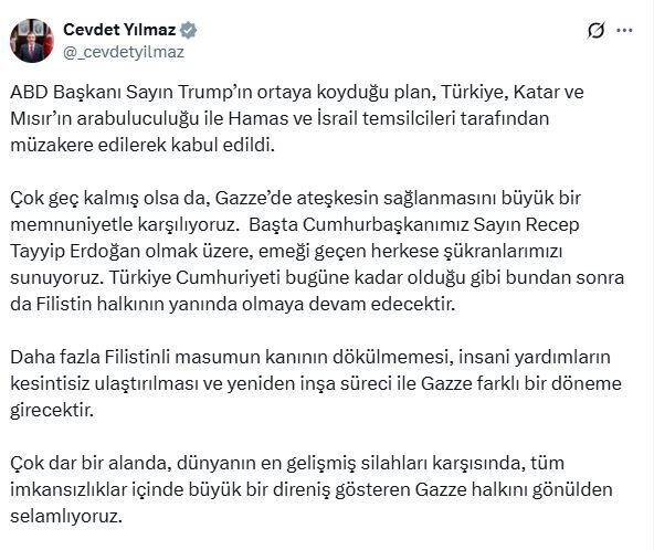 ANKARA, – CUMHURBAŞKANI Yardımcısı Cevdet Yılmaz, “Çok geç kalmış olsa