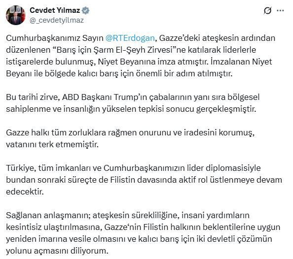 ANKARA, – CUMHURBAŞKANI Yardımcısı Cevdet Yılmaz, “Türkiye, tüm imkanları ve