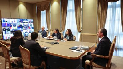 ANKARA, – CUMHURBAŞKANI Yardımcısı Cevdet Yılmaz, Ukrayna konusundaki ‘Gönüllüler Koalisyonu’nun