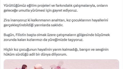 ANKARA, – CUMHURBAŞKANI Recep Tayyip Erdoğan’ın eşi Emine Erdoğan, “Cesaretiyle