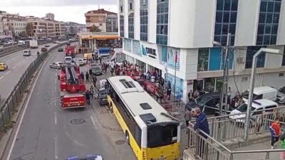 Leyla YILDIZ/İSTANBUL, – Çekmeköy’de İETT otobüsü şöförünün motosiklet sürücüsü ile