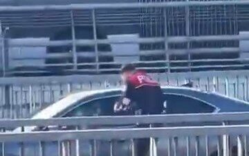 İSTANBUL Zincirlikuyu’dan Beşiktaş yönüne giden otomobile 15 Temmuz Şehitler Köprüsü