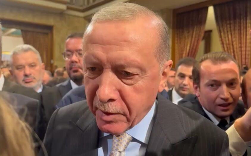 Mecliste yeni yasama yılı dolayısıyla resepsiyon düzenlendi (2) ERDOĞAN’DAN F-35 AÇIKLAMASI Cumhurbaşkanı Recep Tayyip Erdoğan TBMM’de gazetecilerin sorularını