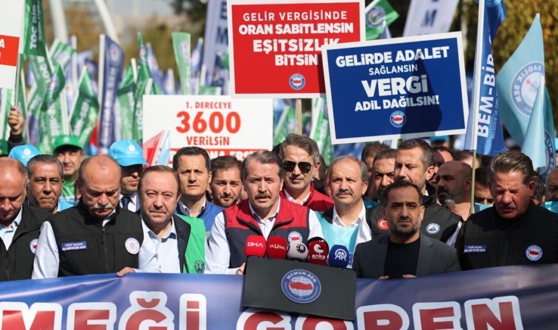 Kübra SONKAYA-Batuhan DURNAOĞLU/ANKARA, – ANKARA’da Memur Sendikaları Konfederasyonu (Memur-Sen) üyeleri,