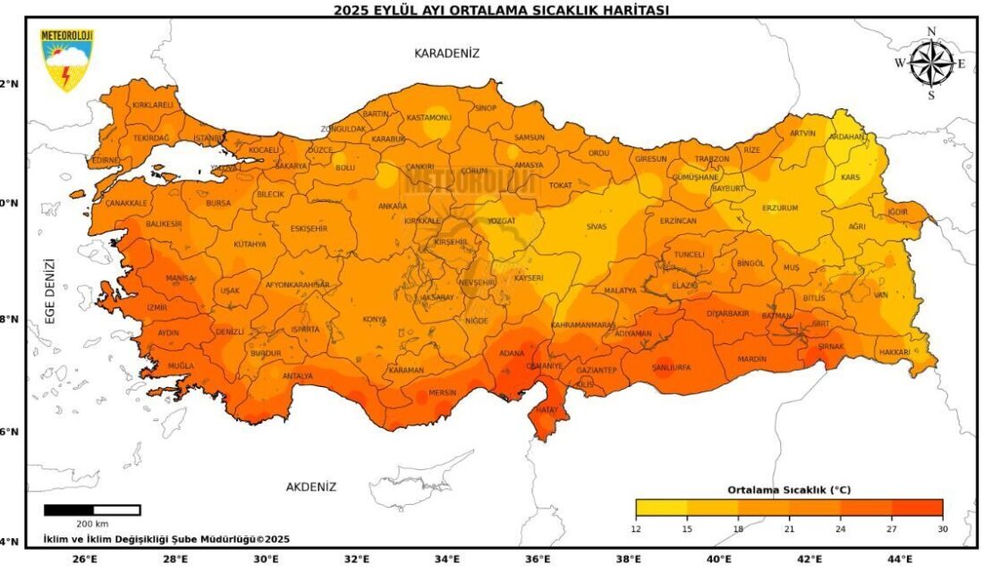 Gizem CENGİL/ANKARA, – METEOROLOJİ Genel Müdürlüğü’nün sıcaklık analizi raporuna göre,