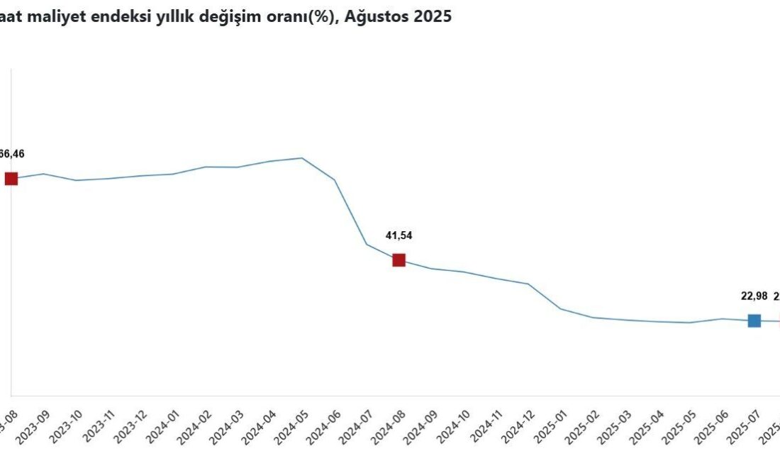 ANKARA, – TÜRKİYE İstatistik Kurumu (TÜİK), ağustos ayında inşaat maliyetinin