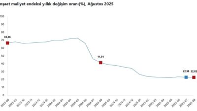 ANKARA, – TÜRKİYE İstatistik Kurumu (TÜİK), ağustos ayında inşaat maliyetinin