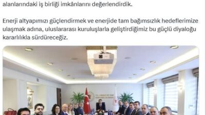 ANKARA, – ENERJİ ve Tabii Kaynaklar Bakanı Alparslan Bayraktar, Dünya