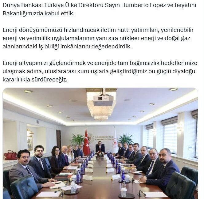 ANKARA, – ENERJİ ve Tabii Kaynaklar Bakanı Alparslan Bayraktar, Dünya