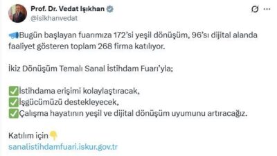 ANKARA, – ÇALIŞMA ve Sosyal Güvenlik Bakanı Vedat Işıkhan, İkiz
