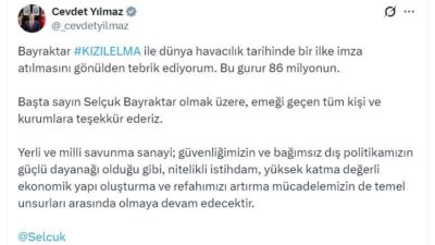 ‘BU GURUR 86 MİLYONUN’ Cumhurbaşkanı Yardımcısı Cevdet Yılmaz, atışla ilgili