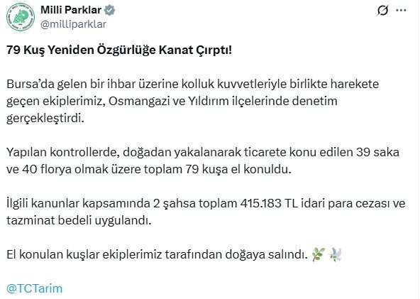 ANKARA, – DOĞA Koruma ve Milli Parklar (DKMP) Genel Müdürlüğü,