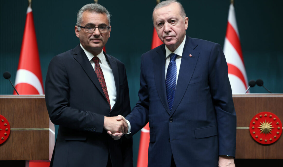 ORTAK BASIN TOPLANTISI DÜZENLENDİ Cumhurbaşkanı Recep Tayyip Erdoğan, KKTC Cumhurbaşkanı