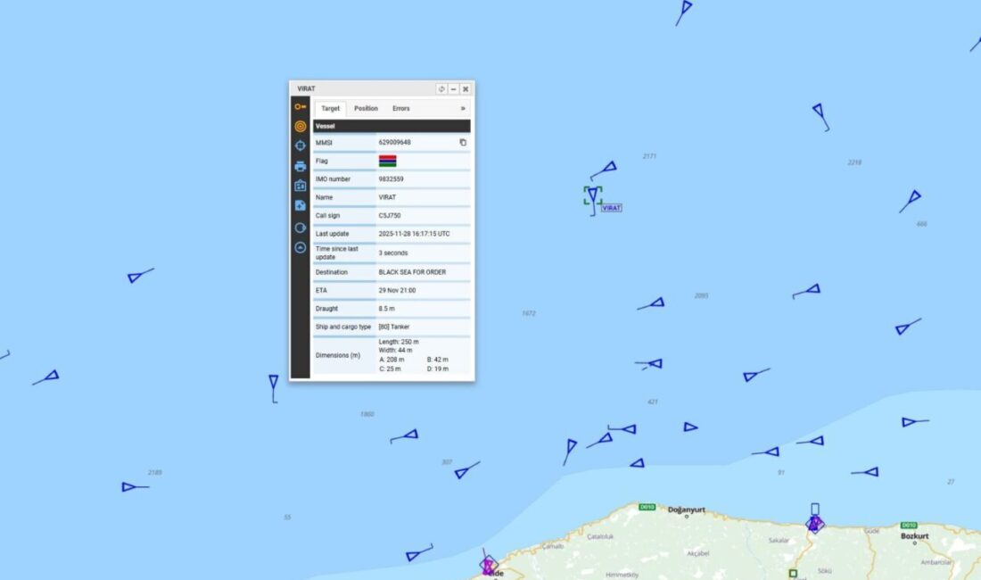ANKARA, – DENİZCİLİK Genel Müdürlüğü, Karadeniz açıklarında isabet aldığını bildiren