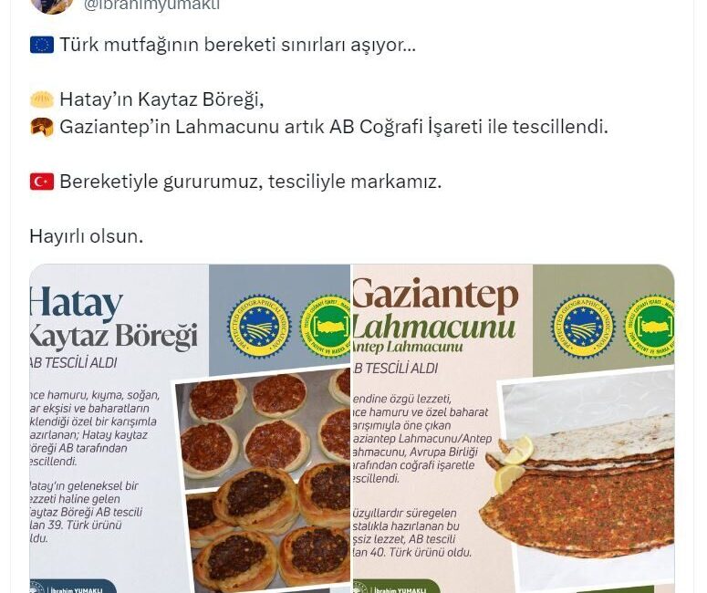 ANKARA, – TARIM ve Orman Bakanı İbrahim Yumaklı, Hatay kaytaz