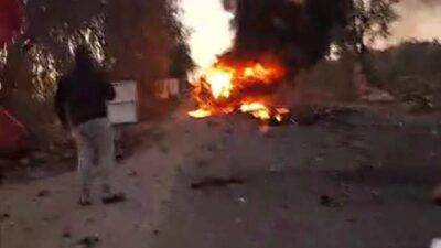 LÜBNAN, – İSRAİL ordusunun, Lübnan’ın güneyinde bir araca insansız hava