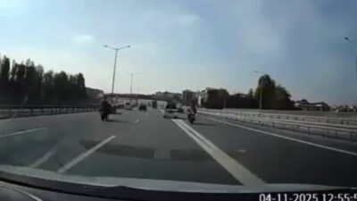 Baran AKKAYA / İSTANBUL – Sultangazi TEM Otoyolu’nda, son anda