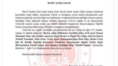 Ceyda BIYIKLIOĞLU/İSTANBUL, – İSTANBUL’un farklı ilçelerinde yaşanan silahlı çatışmalarla bağlantılı