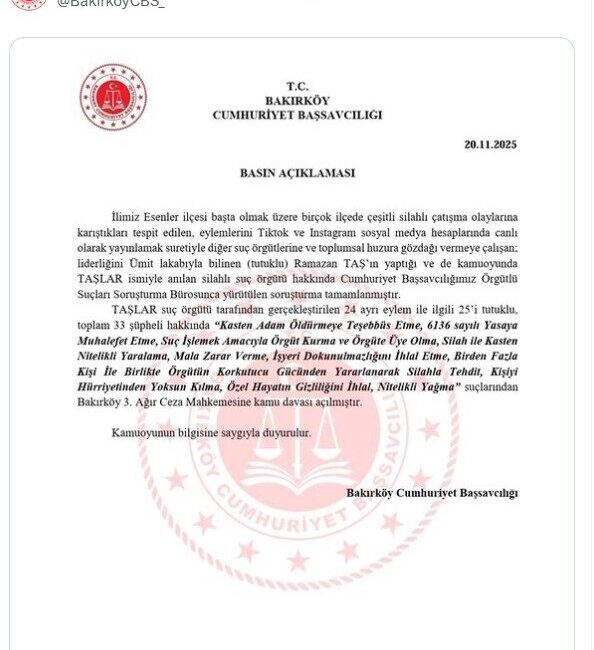 Ceyda BIYIKLIOĞLU/İSTANBUL, – İSTANBUL’un farklı ilçelerinde yaşanan silahlı çatışmalarla bağlantılı