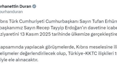 ANKARA, – İLETİŞİM Başkanı Burhanettin Duran, Kuzey Kıbrıs Türk Cumhuriyeti