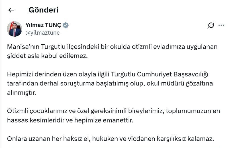 BAKAN TUNÇ: ONLARA UZANAN EL KARŞILIKSIZ KALAMAZ Adalet Bakanı Yılmaz