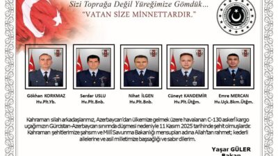 ANKARA, – MİLLİ Savunma Bakanlığı (MSB), Gürcistan-Azerbaycan sınırında düşen askeri