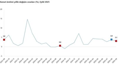 ANKARA, – TÜRKİYE İstatistik Kurumu (TÜİK), eylül ayında hizmet üretiminin