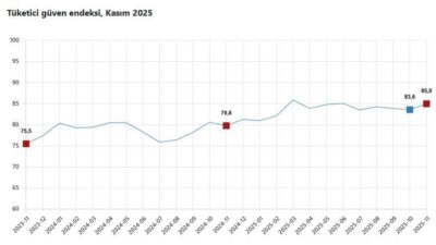 ANKARA, – TÜRKİYE İstatistik Kurumu (TÜİK), tüketici güven endeksinin kasımda