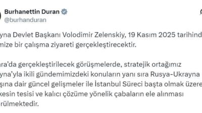ANKARA, – İLETİŞİM Başkanı Burhanettin Duran, Ukrayna Devlet Başkanı Volodimir