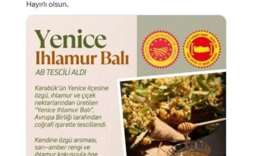 ANKARA, – KARABÜK’ün Yenice ilçesine ait ıhlamur balı, Avrupa Birliği’nden