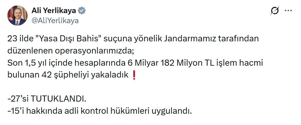 Umutcan ÖREN/ANKARA, – İÇİŞLERİ Bakanı Ali Yerlikaya, 23 ilde ‘Yasa