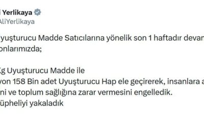 Umutcan ÖREN/ANKARA, – İÇİŞLERİ Bakanı Ali Yerlikaya, 72 ilde uyuşturucu