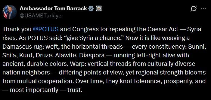 ANKARA, – ABD’nin Ankara Büyükelçisi ve Suriye Özel Temsilcisi Tom