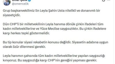 ANKARA, – AK Parti Sözcüsü Ömer Çelik, TBMM Genel Kurulu’nda