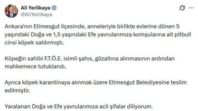 BAKAN YERLİKAYA’DAN AÇIKLAMA İçişleri Bakanı Ali Yerlikaya da olaya ilişkin