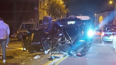 Kadircan GÜLER-Mehmet Gökhan HAKBİLİR/ANKARA, – ANKARA’da sürücüsünün kontrolünü yitirdiği otomobil,