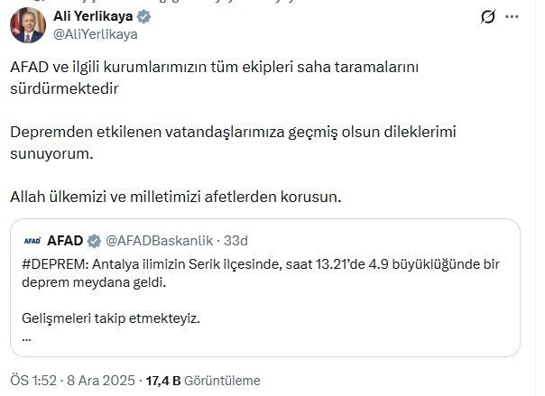 ‘SAHA TARAMALARI SÜRDÜRÜLMEKTEDİR’ İçişleri Bakanı Ali Yerlikaya, Antalya Serik’te meydana