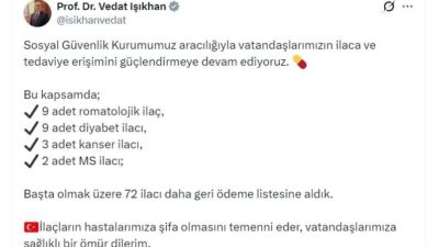 ANKARA, – ÇALIŞMA ve Sosyal Güvenlik Bakanı Vedat Işıkhan, “9