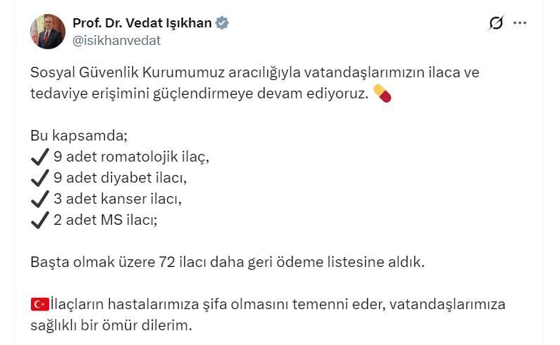 ANKARA, – ÇALIŞMA ve Sosyal Güvenlik Bakanı Vedat Işıkhan, “9
