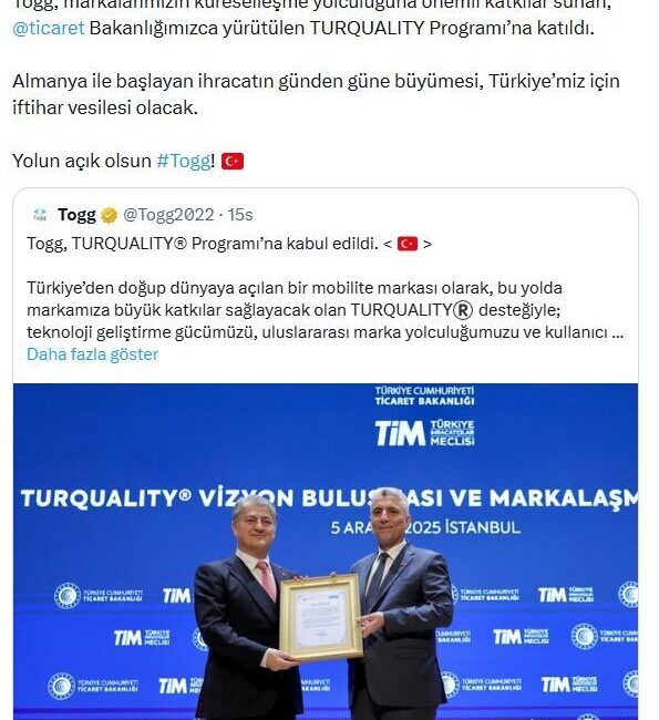 ANKARA, – SANAYİ ve Teknoloji Bakanı Mehmet Fatih Kacır, Türkiye’nin