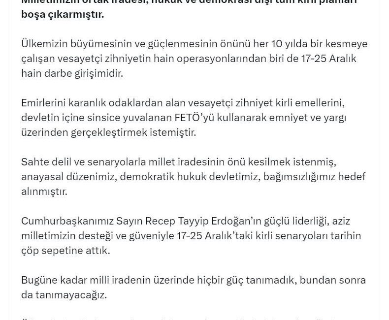 ANKARA, – ADALET Bakanı Yılmaz Tunç, “Ülkemiz üzerinde oyun kurmak
